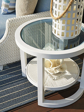 Ocean Breeze Promenade Round End Table