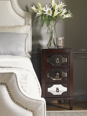 Kensington Place Lucerne Mirrored Nightstand