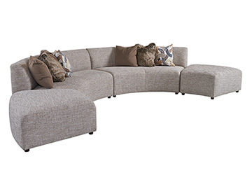 Curved Sofa with Ottoman