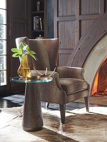 Park City Apex Glass Top Accent Table