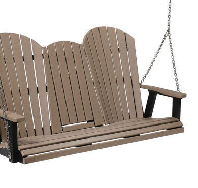 Chocolate colored 3 seat swing