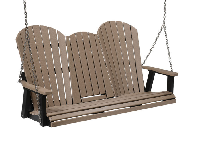 Chocolate colored 3 seat swing
