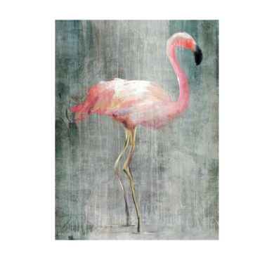 Flamingo Art Facing Left Unframed